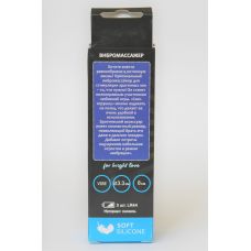 Вибратор для клитора силиконовый с отростками на палец SWEET TOYS голубой L 8 см D 3,3 см 