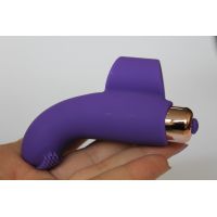 Вибратор силиконовый для клитора с шипиками SWEET TOYS фиолетовый L 7,2 см D 2,2 см на палец