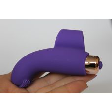 Вібратор силіконовий для клітора з шипиками Sweet Toys Фіолетовий L 7,2 см D 2,2 см на палець