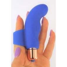 Вібратор для клітора силіконовий на палець SWEET TOYS Синій L 7,8 см D 2,3 см