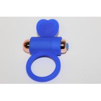 Кольцо эрекционное с вибрацией D 30 мм, цвет синий