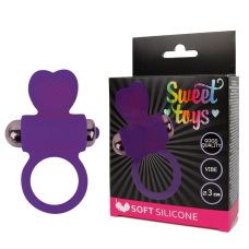 Кольцо эрекционное со съемной вибропулей и стимуляцией клитора SWEET TOYS D 3 см фиолетовое