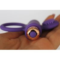 Кольцо эрекционное со съемной вибропулей и стимуляцией клитора SWEET TOYS D 3 см фиолетовое