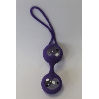 Шарики вагинальные 8,5 см/3,3 см силиконовые SWEET TOYS фиолетовые для тренировки мышц Кегеля