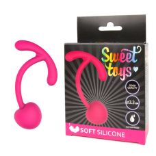 Кулька вагінальна силіконова для тренування м'язів Кегеля з шнурком-хвостиком SWEET TOYS d 3,3 см рожева
