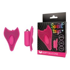 Вибратор силиконовый для клитора с шипиками SWEET TOYS розовый L 7,5 см ширина 5,6 см со съемной вибропулей