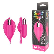 Вибратор силиконовый для клитора с отростками SWEET TOYS розовый L 12,5 см ширина 6 см со съемной вибропулей