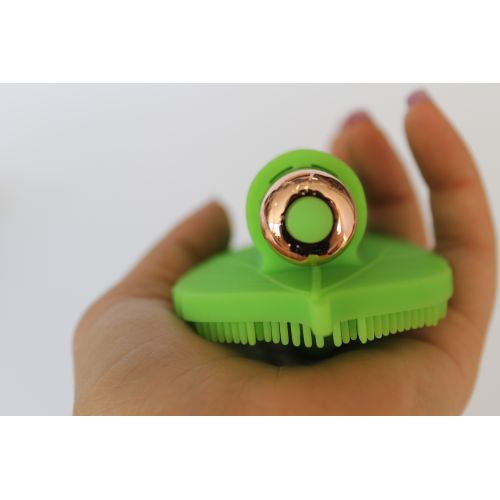 Вибратор силиконовый для клитора с отростками SWEET TOYS зелёный L 12,5 см ширина 6 см со съемной вибропулей