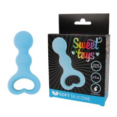 Стимулятор анально-вагинальный силиконовый SWEET TOYS голубой L 6,5 см D 3 см