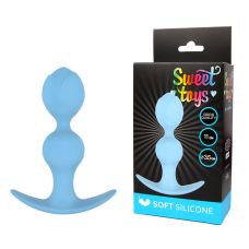 Анальная пробка силиконовая SWEET TOYS L 110 мм D 35 мм цвет голубой 