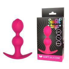Анальная пробка силиконовая SWEET TOYS L 110 мм D 35 мм цвет ярко-розовый