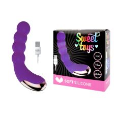 Вибратор вагинальный для точки G шарикообразный силиконовый фиолетовый SWEET TOYS 