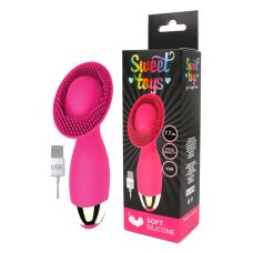 Вибратор для клитора Sweet Toys L 77 мм D 45 мм цвет ярко-розовый