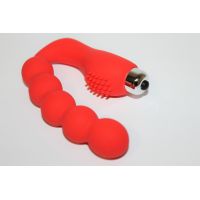 Вибратор для вагинальной и анальной стимуляции SWEET TOYS L 115 мм D 24 мм, цвет красный