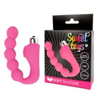 Вибратор для вагинальной и анальной стимуляции SWEET TOYS L 115 мм D 24 мм, цвет розовый