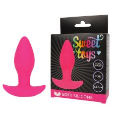 Втулка анальная с вибрацией Sweet Toys L 85 мм D 36 мм, цвет ярко-розовый