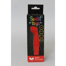 Вибратор вагинальный силиконовый для точки G красный SWEET TOYS 