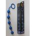 Анальная цепочка силиконовая с ручкой-ограничителем SWEET TOYS синяя L 23 см D 2,6 см
