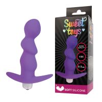 Вибратор для вагинальной и анальной стимуляции SWEET TOYS L 95 мм D 27 мм, цвет фиолетовый