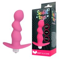 Вибратор для вагинальной и анальной стимуляции SWEET TOYS L 95 мм D 27 мм, цвет розовый