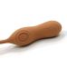 Двойной вибратор вагинальный для точки G и с вакуумом в виде мяча для клитора коричневого цвета Sweet Em модель 0036F