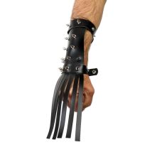 Перчатка Флоггер БДСМ из натуральной кожи черного цвета Art of Sex Snake