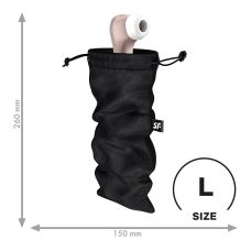 Мешочек для хранения игрушек черного цвета Satisfyer Treasure Bag размер L