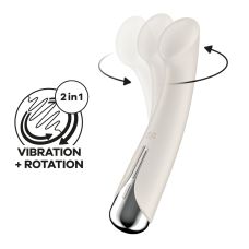 Вібратор вагінальний для точки G з ротацією бежевого кольору Satisfyer Spinning G-Spot 1
