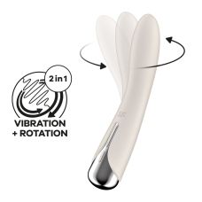 Вібратор вагінальний та для точки G з ротацією бежевого кольору Satisfyer Spinning Vibe 1