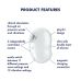 Вакуумный клиторальный стимулятор с вибрацией белого цвета Satisfyer Cutie Ghost Вакуумный клиторальный стимулятор с вибрацией белого цвета Satisfyer Cutie Ghost