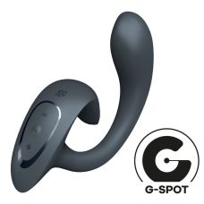 Вібратор для точки G та з відростком для клітора сірого кольору Satisfyer G for Goddess 1