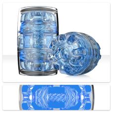 Мастурбатор Рот с имитацией орального секса голубого цвета Fleshlight Quickshot Turbo Blue Ice