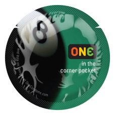 Презерватив із натурального латексу чорного кольору ONE Color Sensations is the corner pocket 1 штука