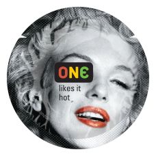Презерватив із натурального латексу червоного кольору ONE Color Sensations likes it hot 1 штука