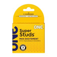 Презервативи з точковим рельєфом ONE Super Studs 3 штуки