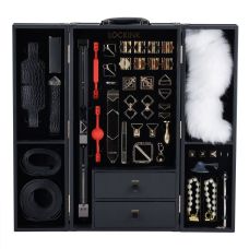 Подарунковий БДСМ набір для сексу чорного кольору Lockink BDSM Play Kit Crocodile Leather
