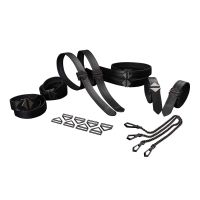 Подарунковий набір із 8 ременів для зв'язування чорного кольору Lockink Bondage Straps Restraint Set