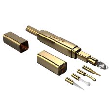 Эксклюзивный тиклер с пятью насадками золотистого цвета Lockink Flirting Tickler