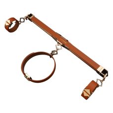Подарунковий набір для фіксації тіла коричневого кольору Lockink Adjustable Spreader Bar Set