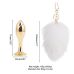 Металлическая анальная пробка Кроличий хвост LOCKINK SEVANDA White Bunny-Tail Anal Rose-shape Plug Металлическая анальная пробка Кроличий хвост LOCKINK SEVANDA White Bunny-Tail Anal Rose-shape Plug