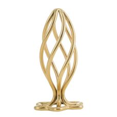 Анальная пробка из полого спирального золотистого металла Lockink Sevanda размер L