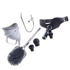 Набор для доминирования черного цвета Lockink Sevanda Objectification Bathroom Set