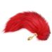 Анальная пробка металлическая золотистая с красным хвостом лисицы Lockink Sevanda Red Vixen Set  Анальная пробка металлическая золотистая с красным хвостом лисицы Lockink Sevanda Red Vixen Set