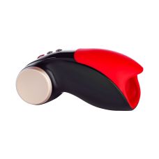 Автоматичний мастурбатор для головки члена чорного кольору з червоним Fun Factory Cobra libre 2