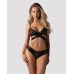 Женский кружевной комплект белья черного цвета Obsessive Blomentis размеры XL/2XL