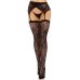 Эротический комплект Чулки и Подтяжки для чулок черного цвета Leg Avenue размер One Size