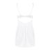 Сорочка та стрінги в комплекті білого кольору Obsessive Amor Blanco underwire chemise & thong розміри S/M Сорочка та стрінги в комплекті білого кольору Obsessive Amor Blanco underwire chemise & thong розміри S/M