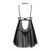 Бэби-долл и стринги и чокер черного цвета Obsessive Donarella babydoll & thong размеры XL/2XL