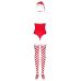 Боді Новорічне для рольових ігор червоного кольору Obsessive Kissmas teddy розміри L/XL Боді Новорічне для рольових ігор червоного кольору Obsessive Kissmas teddy розміри L/XL