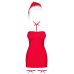 Сорочка для ролевых игр красного цвета Obsessive Kissmas chemise размеры S/M Сорочка для ролевых игр красного цвета Obsessive Kissmas chemise размеры S/M